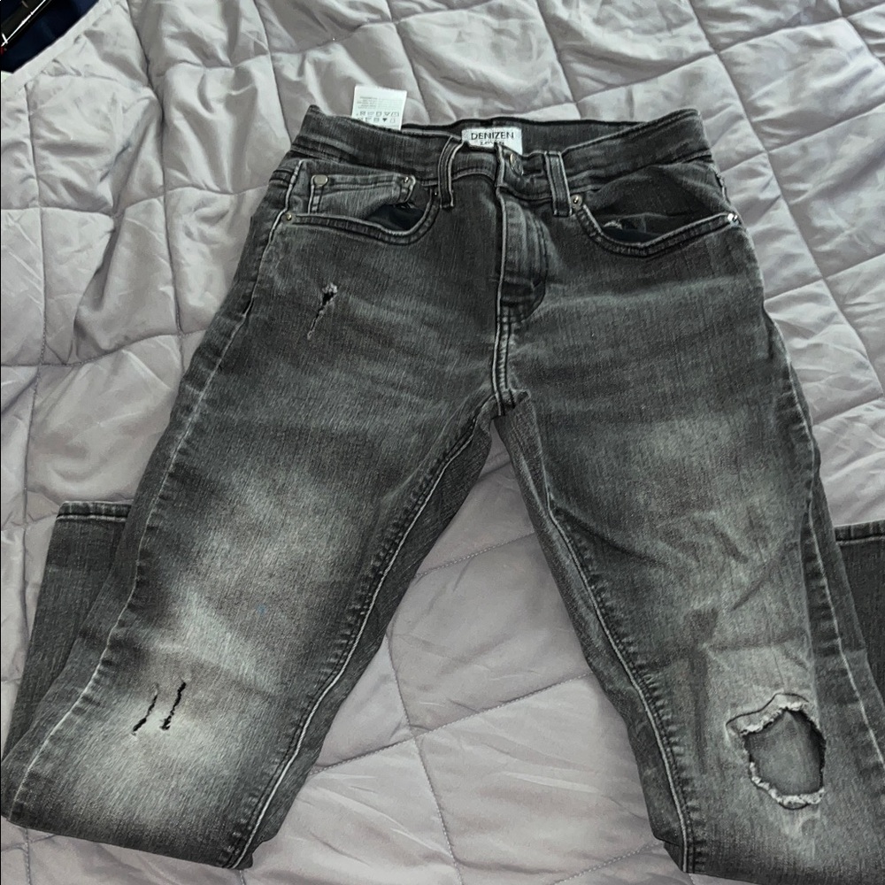 Denizen Levi boy Charcoal Distressed Skinny Jeans